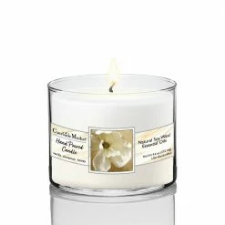 Courtside Market Magnolia Bloom Circular Candle Glass 9.6 oz. -Cheap Garden Center Store whites courtside market outdoor lanterns can n304 cir 31 1000