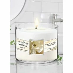 Courtside Market Magnolia Bloom Circular Candle Glass 9.6 oz.