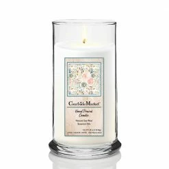 Courtside Market Floral Peach Status Candle Glass 18 oz. -Cheap Garden Center Store whites courtside market outdoor lanterns can sb497 18s 31 1000