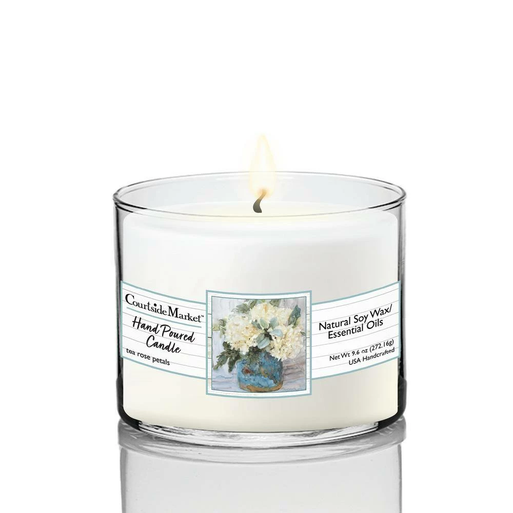 Courtside Market Hydrangeas Circular Candle Glass 9.6 oz. 5 Courtside Market Hydrangeas Circular Candle Glass 9.6 oz. - Image 3