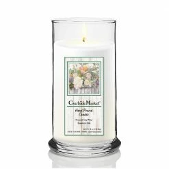 Courtside Market Table Bouquet I Status Candle Glass 18 oz. -Cheap Garden Center Store whites courtside market outdoor lanterns can sc989 18s 31 1000
