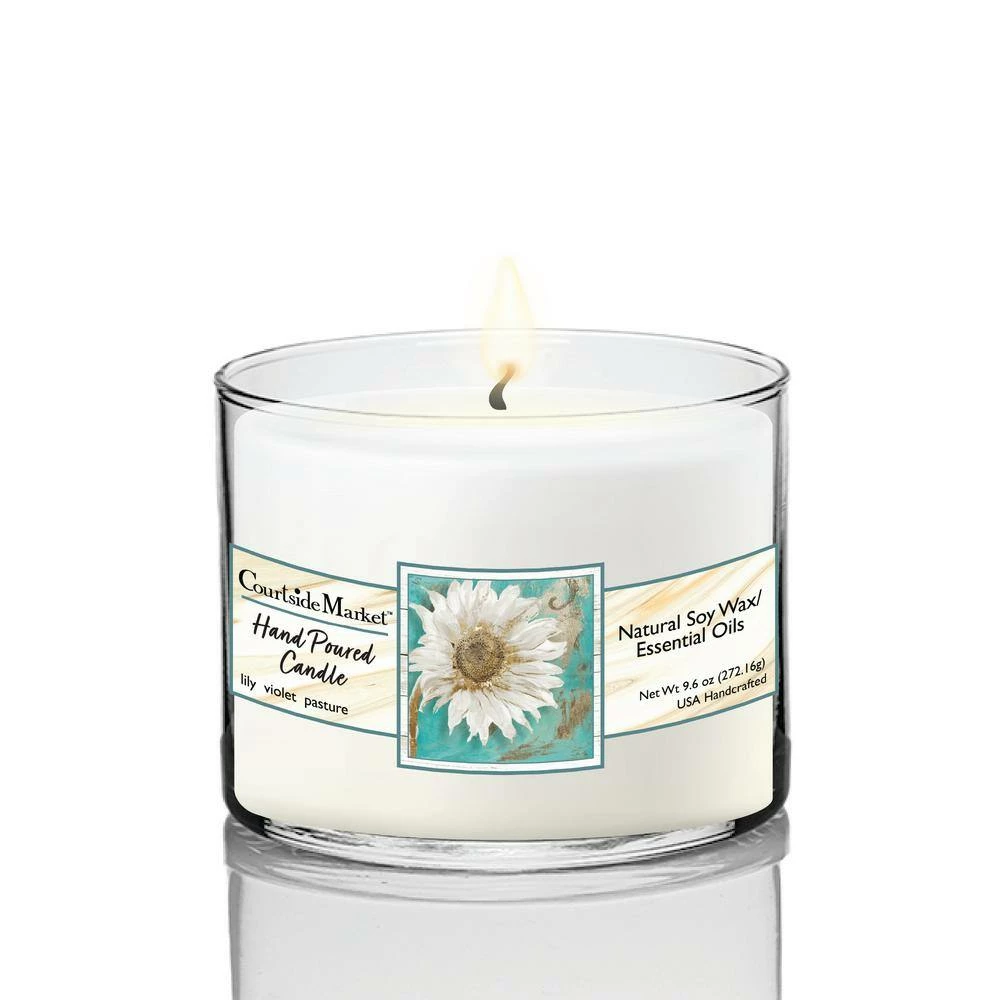 Courtside Market Golden Daisy I Circular Candle Glass 9.6 oz. 5 Courtside Market Golden Daisy I Circular Candle Glass 9.6 oz. - Image 3