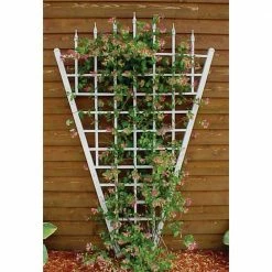 Dura-Trel 94 in. x 58 in. White Vinyl PVC Estate Trellis
