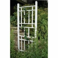 Dura-Trel 75 in. x 28 in. White Vinyl PVC Wellington Trellis -Cheap Garden Center Store whites dura trel garden trellises 11173 76 1000