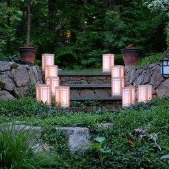 LUMABASE Gold Lantern Plastic Luminaria Lanterns (Set of 12) -Cheap Garden Center Store whites lumabase citronella candles torches 31512 4f 1000