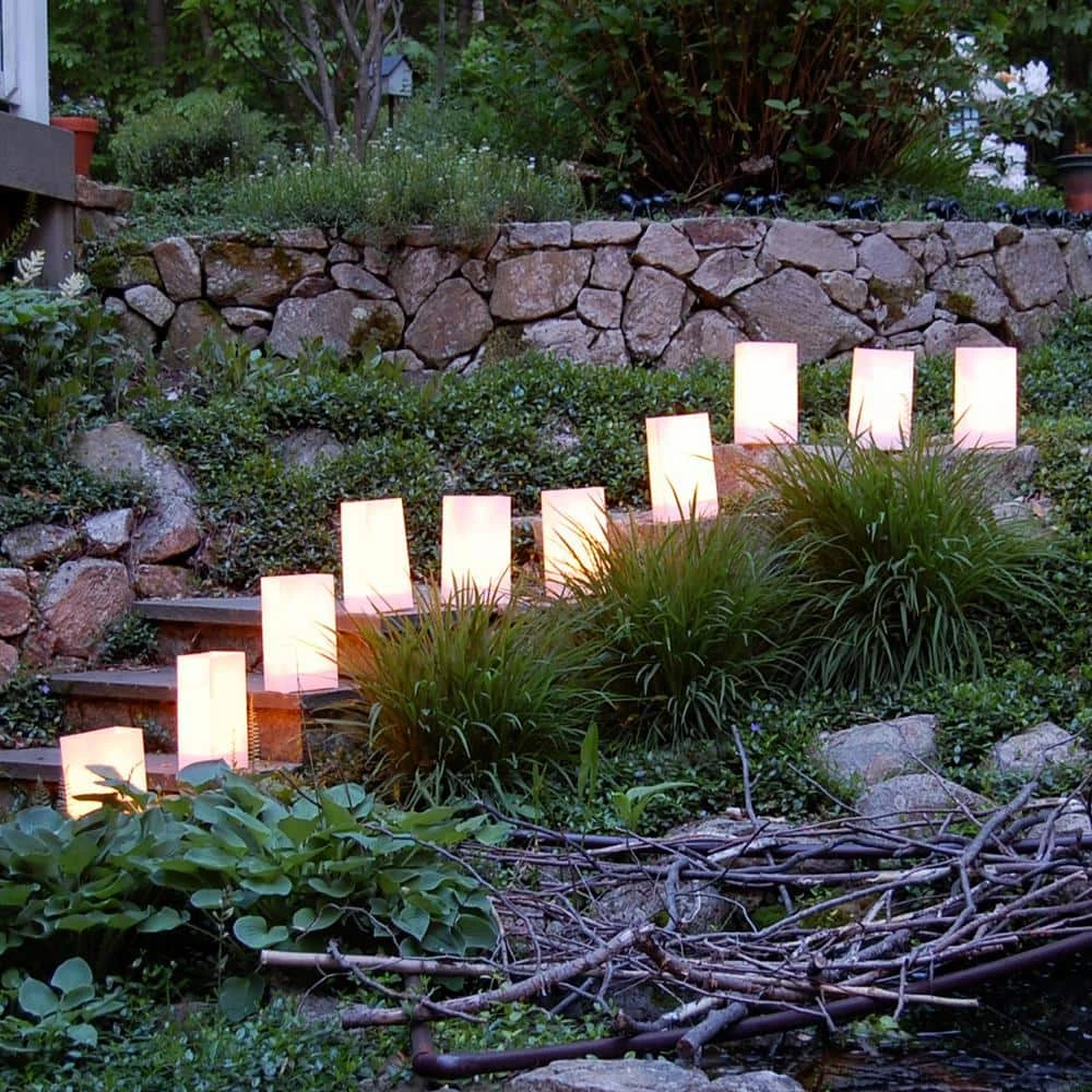 LUMABASE Plastic Luminaria Lanterns in White (Set of 10) 5 LUMABASE Plastic Luminaria Lanterns in White (Set of 10) - Image 3