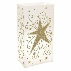 LUMABASE 10 in. Plastic Luminaria Window Lanterns (Set of 10)