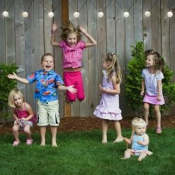 LUMABASE 8-Light White Solar Powered Plastic Lanterns String Light -Cheap Garden Center Store whites lumabase citronella candles torches 62201 31 1000