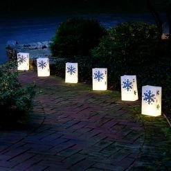 LUMABASE LumaLite Snowflake Luminaria Kit (6-Count) -Cheap Garden Center Store whites lumabase citronella candles torches 77306 1f 1000