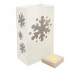 LUMABASE LumaLite Snowflake Luminaria Kit (6-Count) -Cheap Garden Center Store whites lumabase citronella candles torches 77306 64 1000