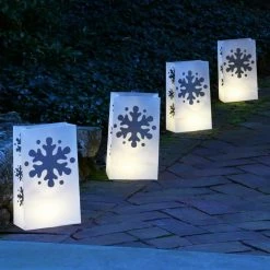 LUMABASE LumaLite Snowflake Luminaria Kit (6-Count) -Cheap Garden Center Store whites lumabase citronella candles torches 77306 c3 1000