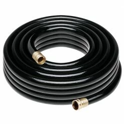 Worth Garden 5/8 in. x 50 ft. Medium Duty Black Vinyl Garden Hose