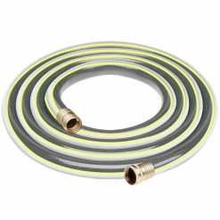 Worth Garden 5/8 in. x 10 ft. Medium Duty Gray Vinyl Garden Hose