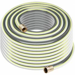 Worth Garden 5/8 in. x 100 ft. Medium Duty Gray Vinyl Garden Hose