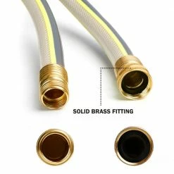 Worth Garden 3/4 in. x 4 ft. Medium Duty Gray Vinyl Garden Hose -Cheap Garden Center Store worth garden garden hoses h163d01 1f 1000