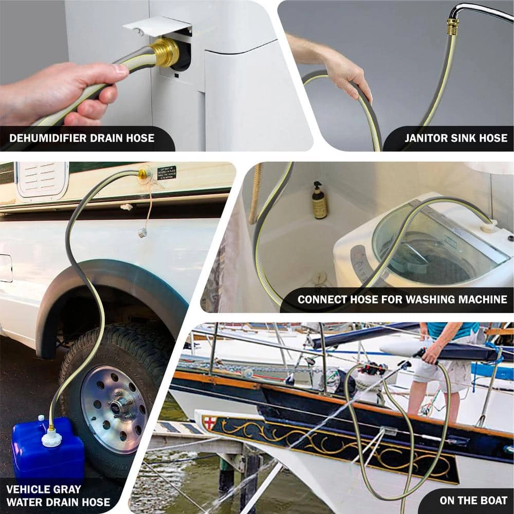 Worth Garden 3/4 in. x 25 ft. Medium Duty Gray Vinyl Garden Hose 8 Worth Garden 3/4 in. x 25 ft. Medium Duty Gray Vinyl Garden Hose - Image 6