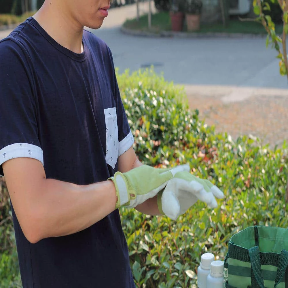 Worth Garden 9.5 in. Leather Gardening Ladies Gloves 8 Worth Garden 9.5 in. Leather Gardening Ladies Gloves - Image 6