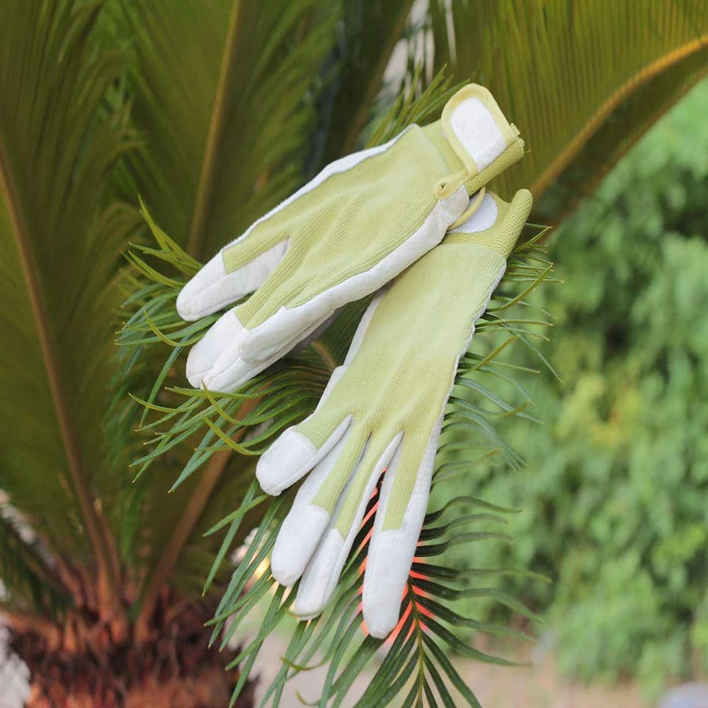 Worth Garden 9.5 in. Leather Gardening Ladies Gloves 5 Worth Garden 9.5 in. Leather Gardening Ladies Gloves - Image 3