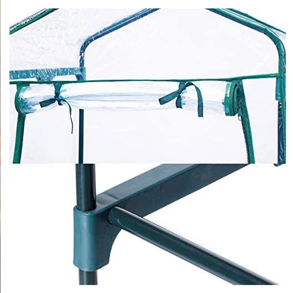 Worth Garden 2 ft. x 2 ft. x 6 ft. Green 5-Tier Mini Greenhouse Grow Tent 6 Worth Garden 2 ft. x 2 ft. x 6 ft. Green 5-Tier Mini Greenhouse Grow Tent - Image 4