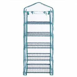 Worth Garden 2 ft. x 2 ft. x 6 ft. Green 5-Tier Mini Greenhouse Grow Tent