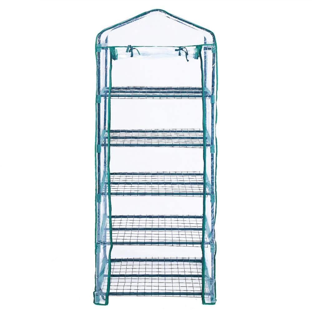 Worth Garden 2 ft. x 2 ft. x 6 ft. Green 5-Tier Mini Greenhouse Grow Tent 3 Worth Garden 2 ft. x 2 ft. x 6 ft. Green 5-Tier Mini Greenhouse Grow Tent