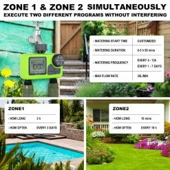 Worth Garden 2-Outlet Watering Garden Meter -Cheap Garden Center Store worth garden hose timers a104a00 1f 1000