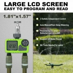 Worth Garden 2-Outlet Watering Garden Meter -Cheap Garden Center Store worth garden hose timers a104a00 76 1000