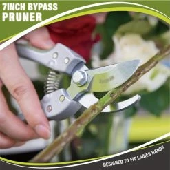 Worth Garden 7 in. SK5 Steel Blade Gardening Bypass Hand Pruner -Cheap Garden Center Store worth garden pruning shears 1066 1f 1000
