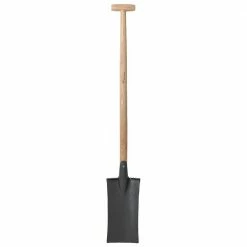 Worth Garden 48 in. Rectangular Flat Edge Carbon Steel Spade Shovel with a 35 in. L Wood Handle