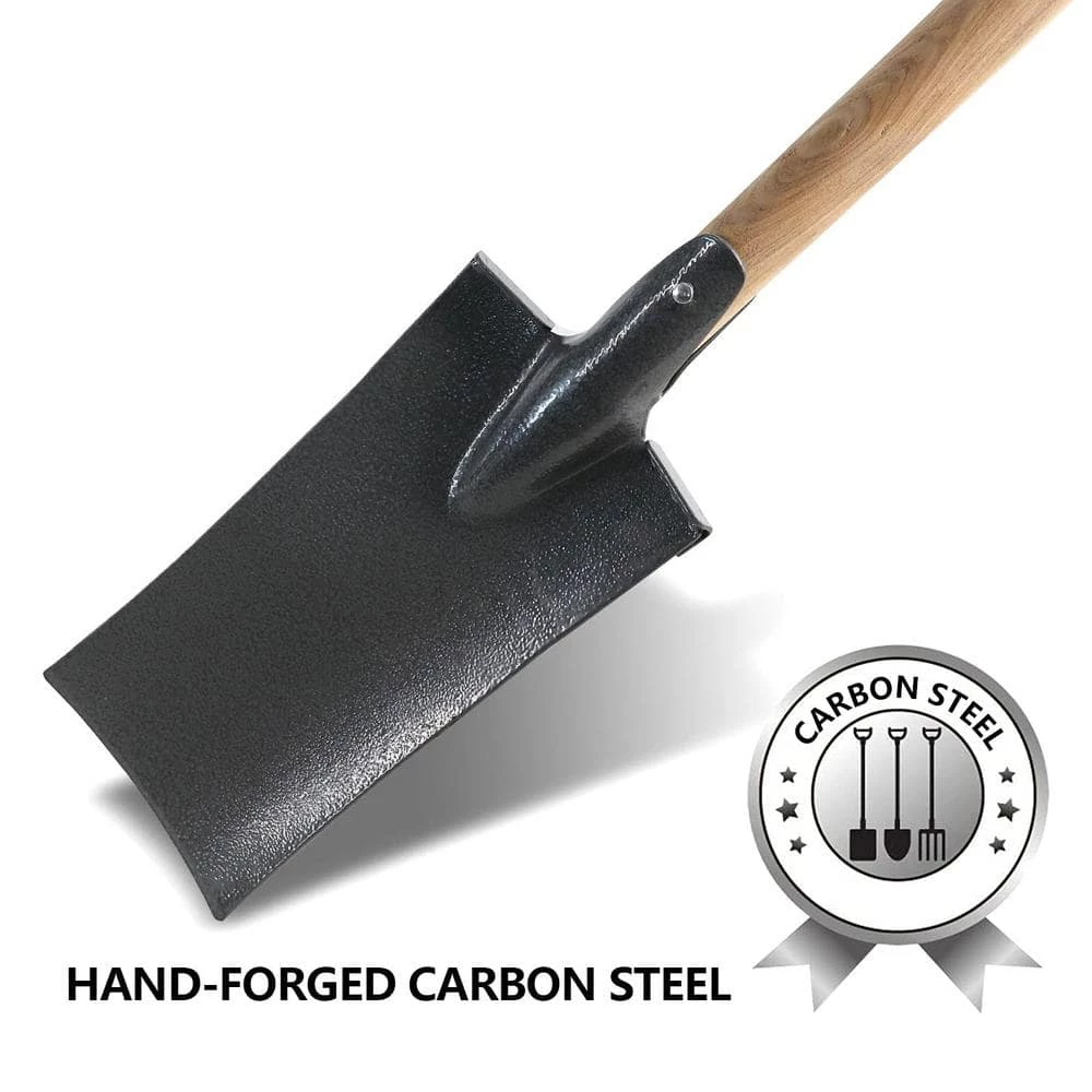 Worth Garden 48 in. Rectangular Flat Edge Carbon Steel Spade Shovel with a 35 in. L Wood Handle 4 Worth Garden 48 in. Rectangular Flat Edge Carbon Steel Spade Shovel with a 35 in. L Wood Handle - Image 2