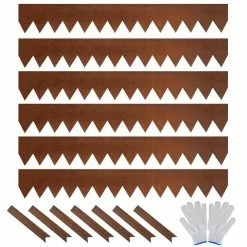 Worth Garden 40 in. x 5.5 in. 14-Gauge COR-TEN Steel Landscape Edging (6-Pack)